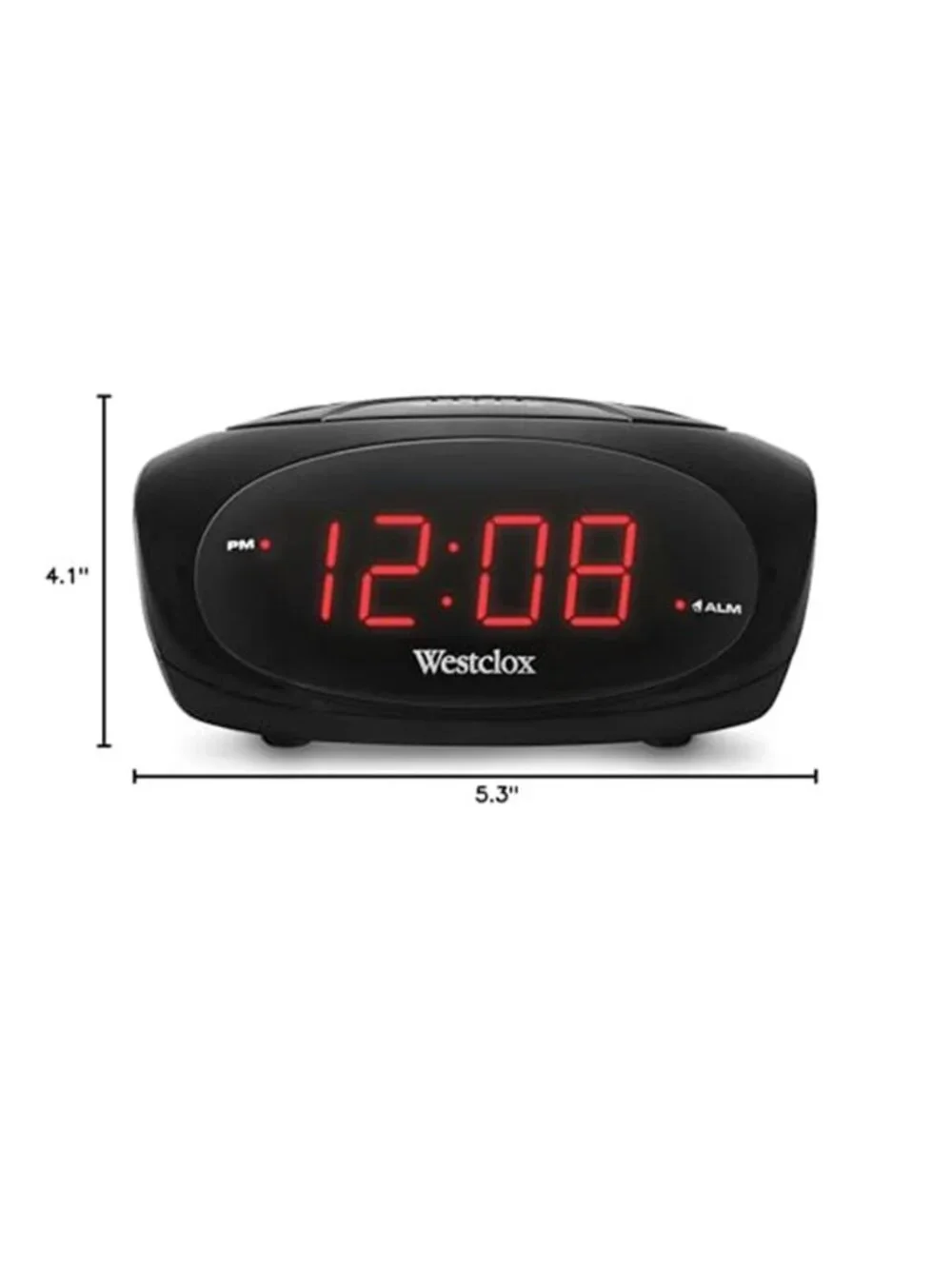Loud Digital Alarm Clock Travel Bedside LED Display Snooze Battery Backup Black